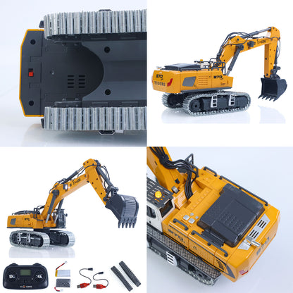 US STOCK 1/50 RC Excavator K970 Engineering Vehicle Remote Control Electric Lifting Digger Metal Bucket Tracks Light Sound RTR Battery