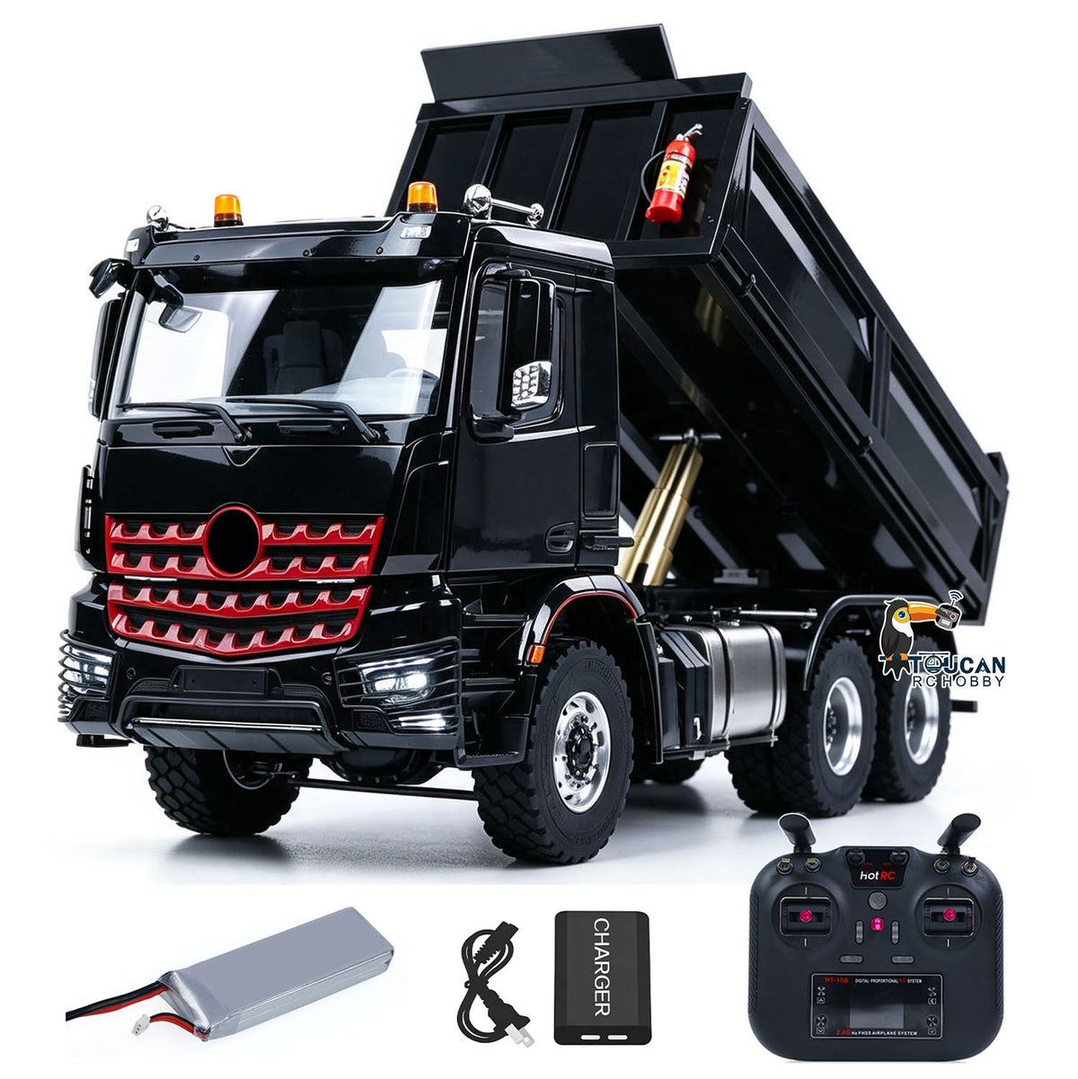 Fast Shipping 6X6 Metal Chassis 3348 RC Hydraulic Dumper 1/14 Radio Controlled Tipper NO Lock Light Sound Radio Battery Construction Truck RTR