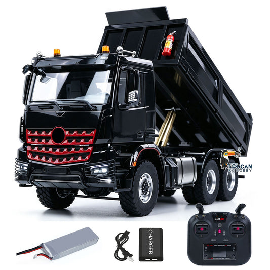 Fast Shipping 6X6 Metal Chassis 3348 RC Hydraulic Dumper 1/14 Radio Controlled Tipper NO Lock Light Sound Radio Battery Construction Truck RTR
