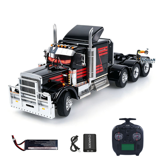 1/14 8X6 TOUCAN RC Tractor Truck Metal Chassis 56344 Grand Hauler 3-Speed Transmission Liftable Axle Diff Lock Light Sound Smoke