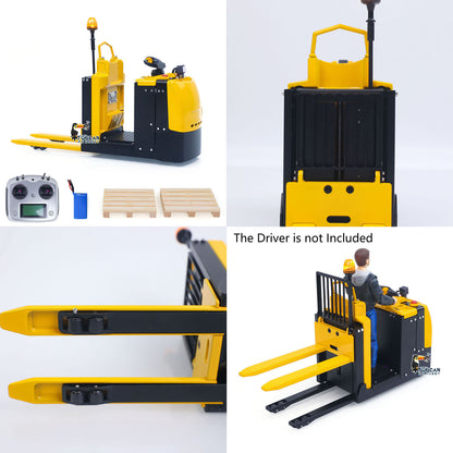 Metal 1/14 RC Electric Forklift MO55 RTR Remote Control Low Level Order Picking Truck Model Flysky Radio Battery Light Sound Ready to Run