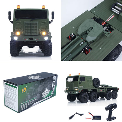 Fast Shipping 1/18 Remote Control Military Truck 8X8 All Wheel Steering Electric RC Off Road Vehicle Model 2Speed Gearbox RTR Metal Chassis