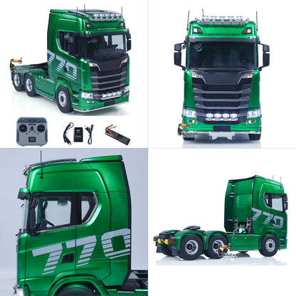 RTR TOUCAN 1/14 Romote Control Tractor Truck 770S 6*6 2Speed RC Lorry Car Axle Locks Openable Door Lights Sounds Smoke Unit