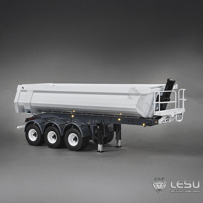 IN STOCK Metal LESU 3Axles 1/14 Hydraulic Dump Trailer for RC Tractor Truck DIY TAMIYA