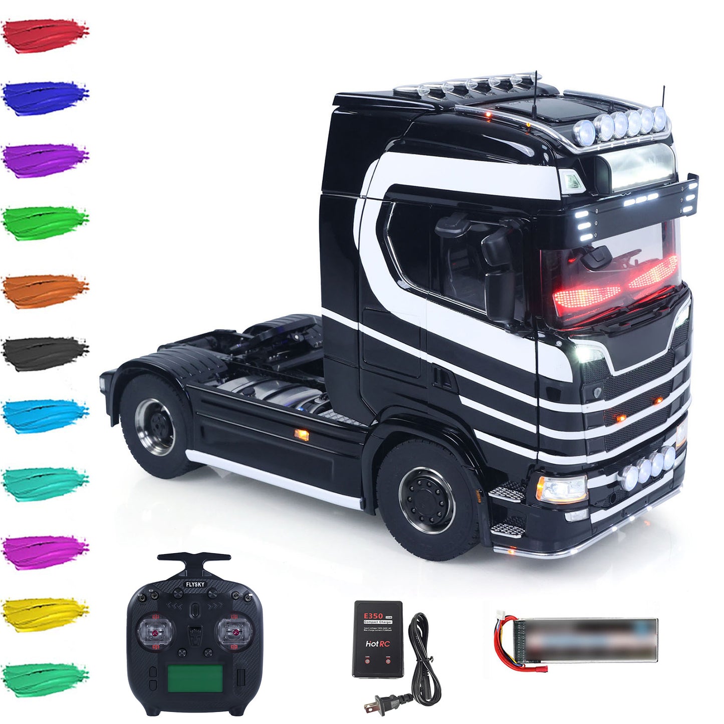 Unitru 05 770S 1/14 RC Tractor Truck 4x4 Metal Chassis RTR 3Speed Gearbox Remote Control Lorry Car Smoke Light Sound ST8 Battery