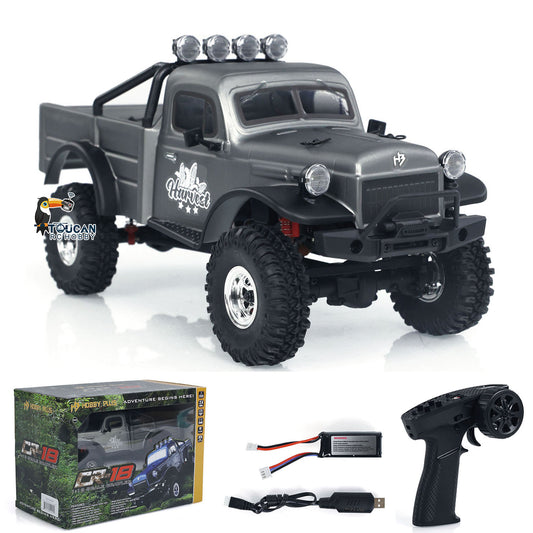 EN STOCK Hobby Plus 4WD 1/18 RC Rock Crawler Car 4x4 CR18 Véhicules tout-terrain électriques RTR