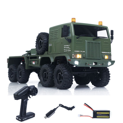 US Stock 1/18 Remote Control Military Truck 8X8 All Wheel Steering Electric RC Off Road Vehicle Model 2Speed Gearbox RTR Metal Chassis