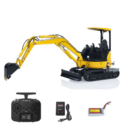 LESU 1/14 Mini RC Hydraulic Excavator PC30 Upgrade Sound System Version Metal Radio Controlled Digger Model Frsky X14 Radio