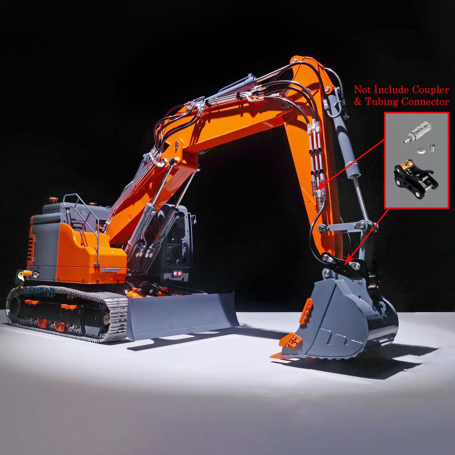 LESU 1/14 Aoue Metal ET26L Painted Assembled PNP Hydraulic Three-section RC Excavator B0012