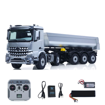 US STOCK Kabolite RTR Car 1/14 4X4 RC Tractor Truck 3Axles Electric Lifting Dump Trialer