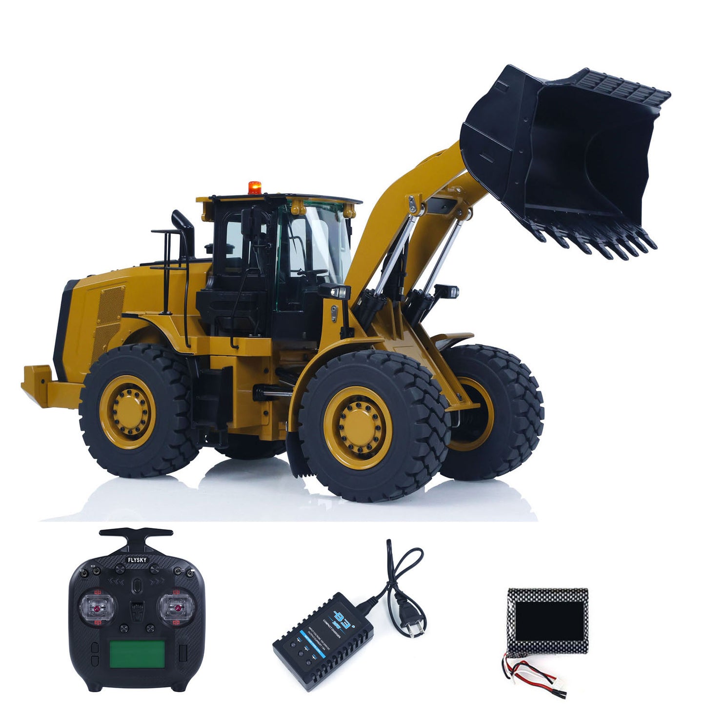US STOCK HUINA K966 KABOLITE 2.4G 1/16 Hydraulic RC Loader Car Model 7500mAh Battery