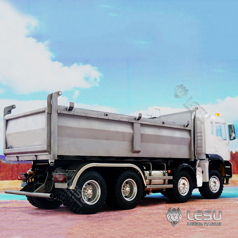 IN STOCK LESU 1/14 8*8 Metal Chassis MAN TGS Hydraulic Dumper Truck Light Sound ESC Model
