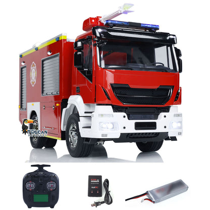 RC Fire Truck Rescue Fire 4x2 Vehicle 1:14 Light Sound 2-Speed Transmission