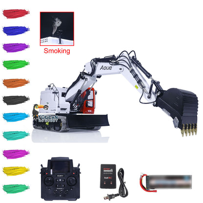 LESU 1/14 Aoue Metal ET26L Painted Assembled RTR Hydraulic Three-section RC Excavator B0012 With PL18EV Transmitter Smoke Function