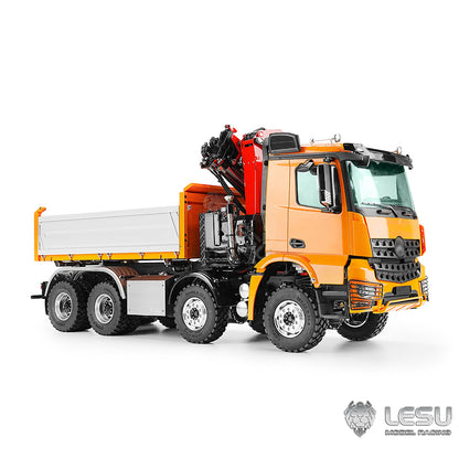 LESU 3348 1/14 RC Hydraulic Dump Truck 3-Ways 8X8 Remote Control Crane Tipper