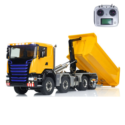 Metal 1/14 Remote Control Hydraulic Dump Truck 8x8 Full Tipper Car Differential