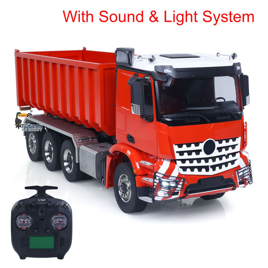 Metal 1/14 RC Hydraulic Dumper 8x8 Roll Off Dump Truck 3363 Rear Axle Steering