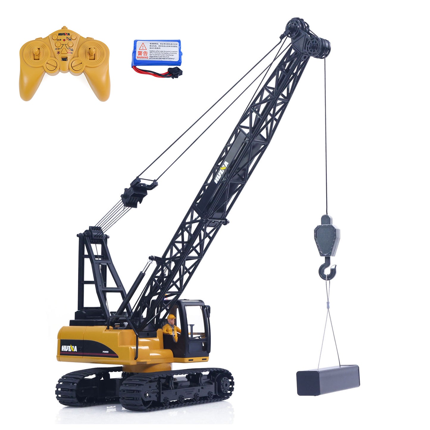 US STOCK HUINA 572 15CH RC 1/14 Construction Crane Truck Tower Excavator Model Car Toy