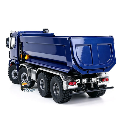 MD 1/14 8*8 Metal RC Hydraulic Dump Truck 3348 2Speed Remote Control Tipper Differential Locks Brushless Motor Radio Light Sound