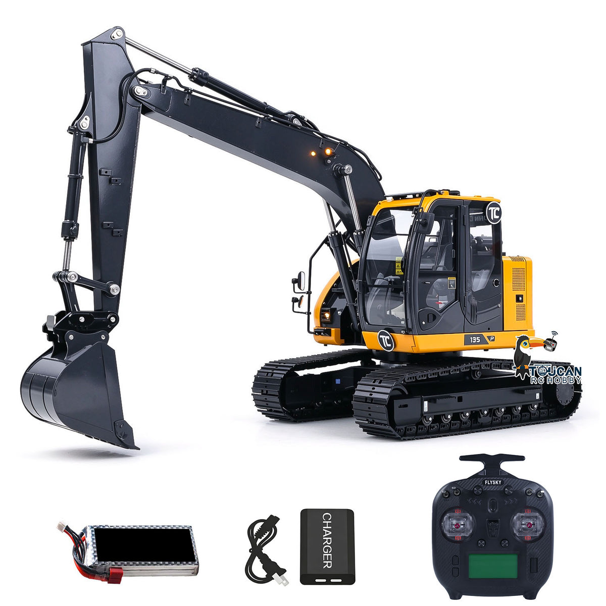 SFROG ZX135US LITE Metal Digger 1/14 RC Hydraulic Excavator 3CH Valve 3.5-4MPA Pump Manual Quick Coupler ST8 Radio Light Sound