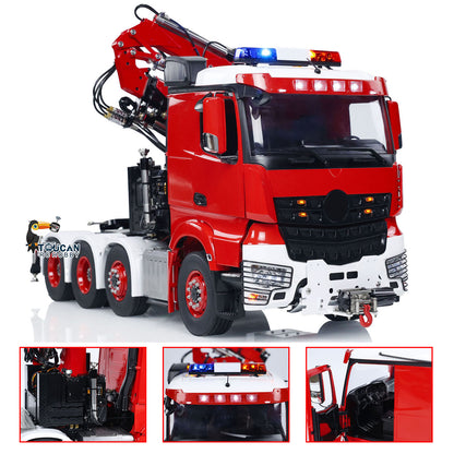 LESU 8x8 1/14 RC Hydraulic Crane Tractor Truck With Fly Jib Arm