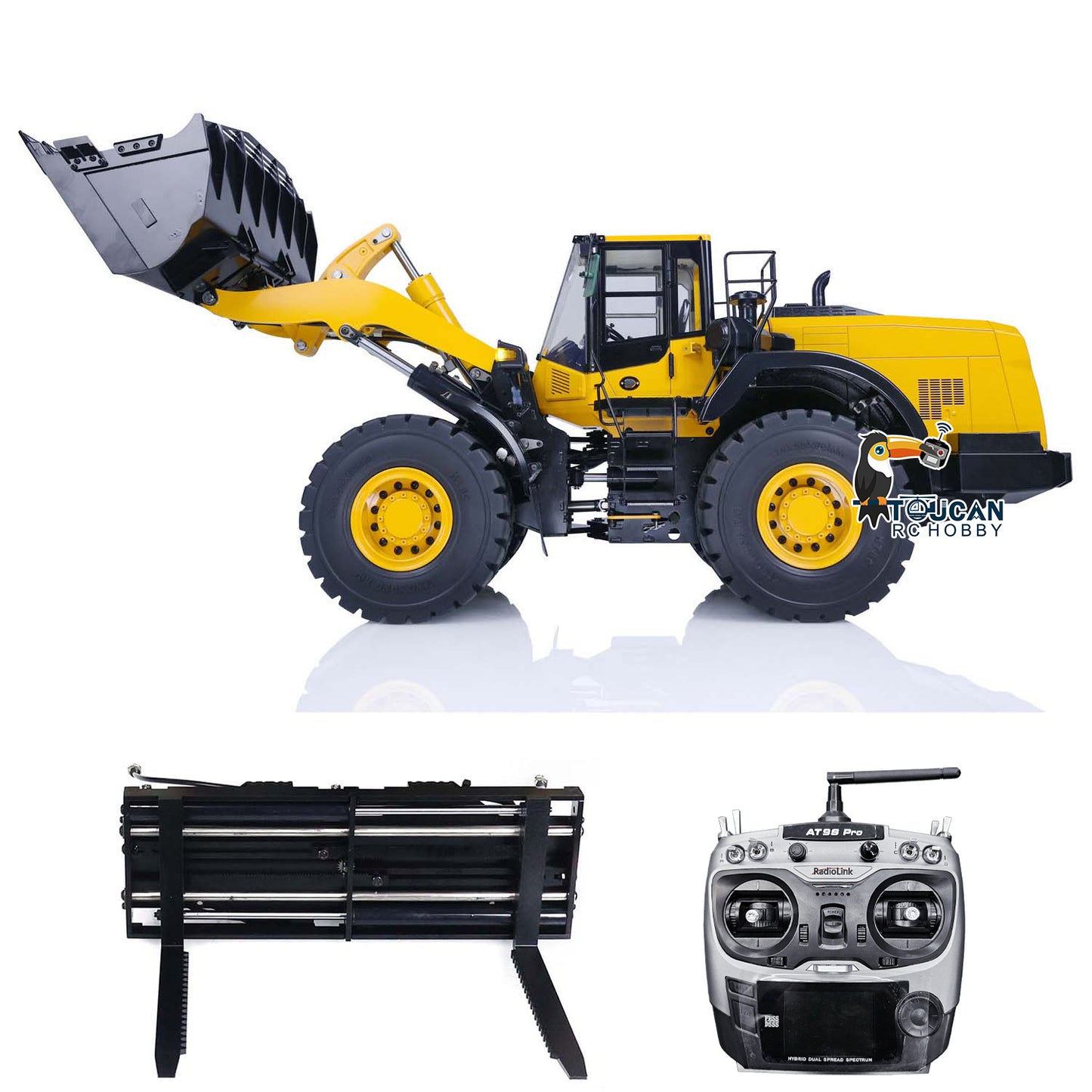 Chargeur hydraulique en métal MTMODEL Metal 1/14 RC WA480 Earth Mover