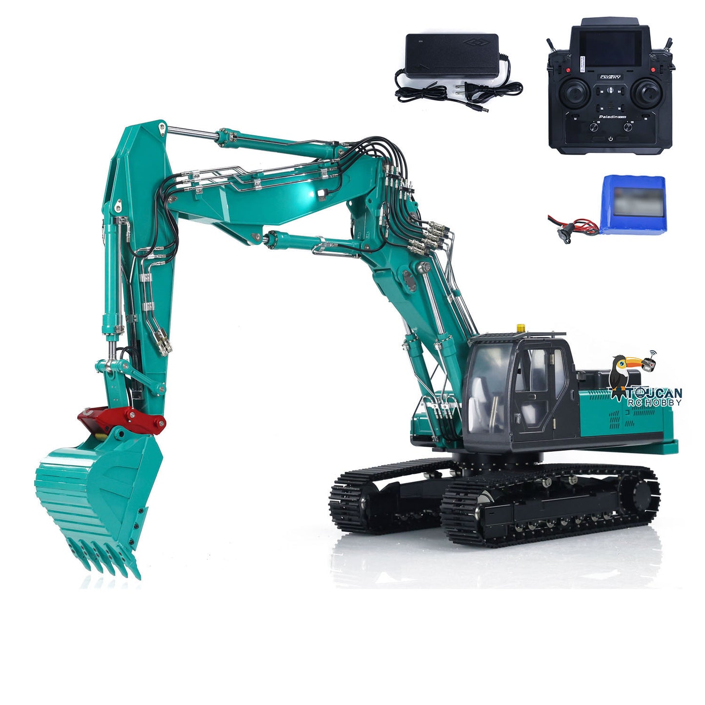 EN STOCK Kabolite Metal 1/14 RTR RC Excavatrice hydraulique Digger K350-200 avec système sonore