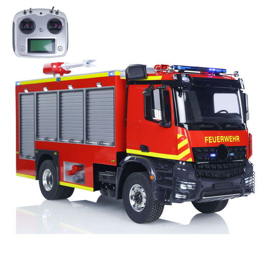 1/14 4X4 Metal Axles Remote Control Fire Fighting Vehicle BZ i6S Radio 2Speed Light and Sound System No Battery Assembled PNP