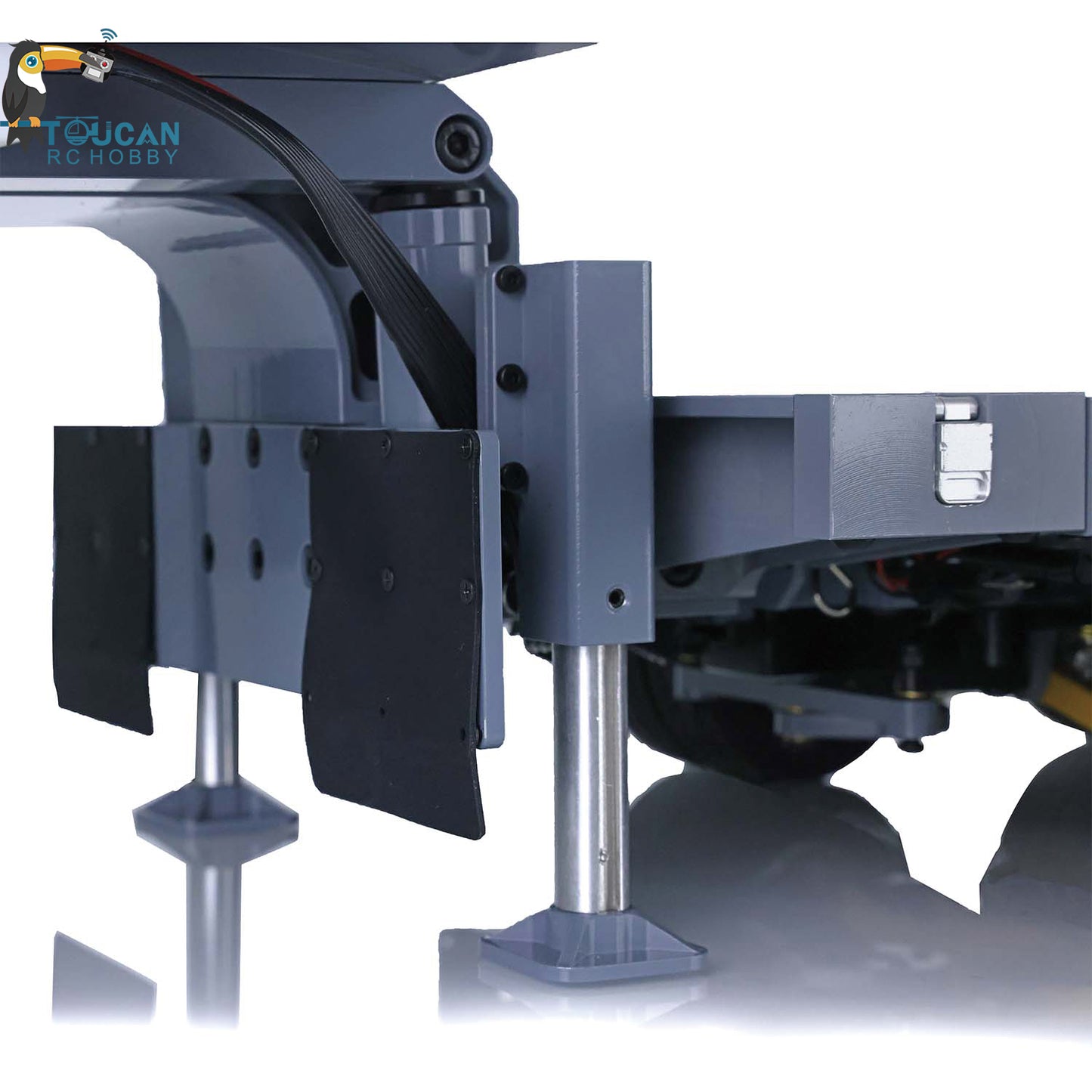 Remorque lourde à direction à 5 essieux 1/14 CNC