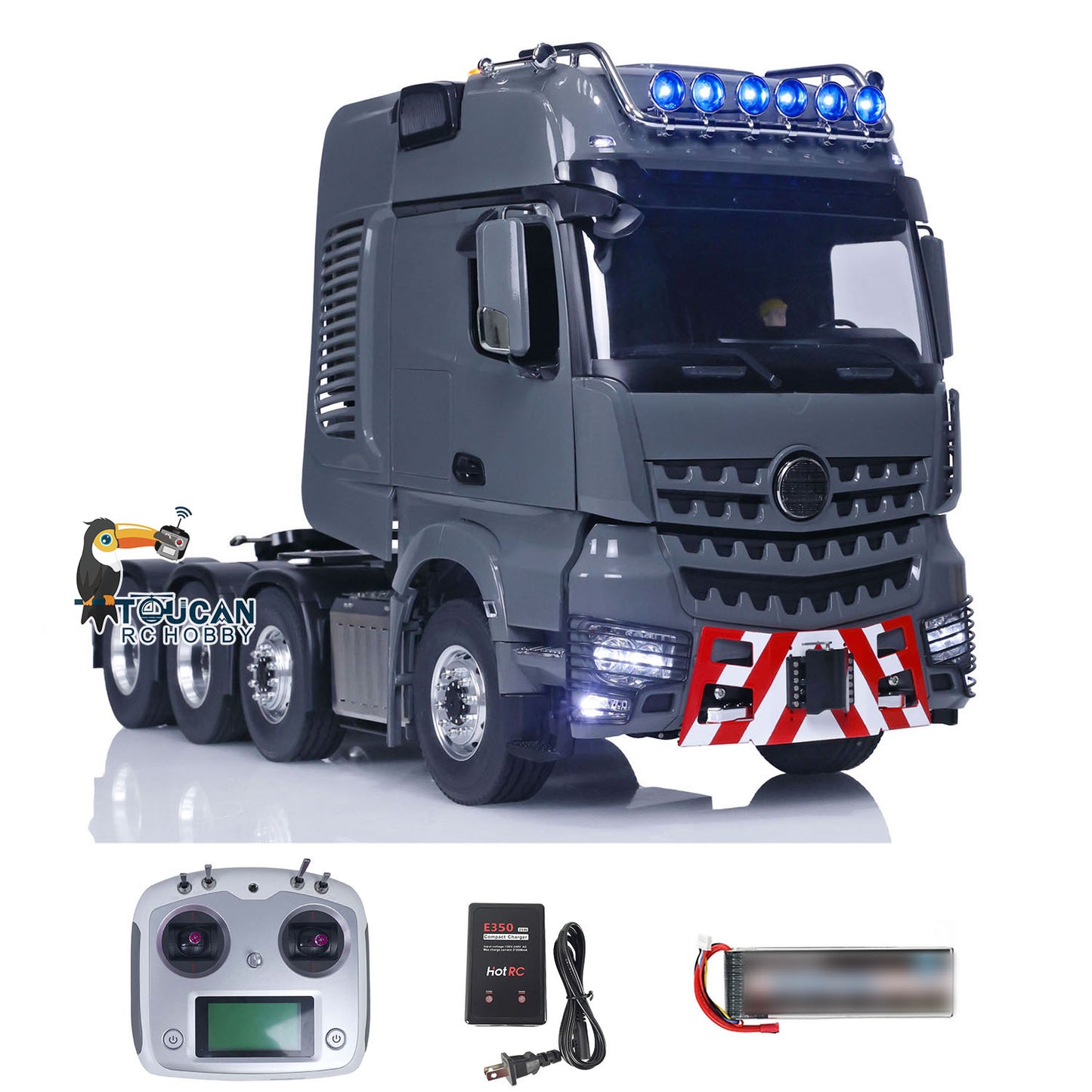 LESU 1/14 Metal 8x8 Painted Assembled RC Tractor Truck Metal Chassis 20130010B With Sound Light System