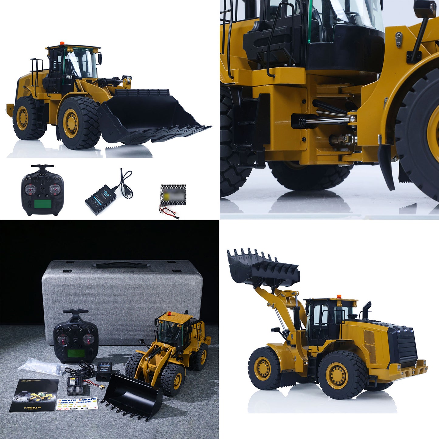 US STOCK HUINA K966 KABOLITE 2.4G 1/16 Hydraulic RC Loader Car Model 7500mAh Battery