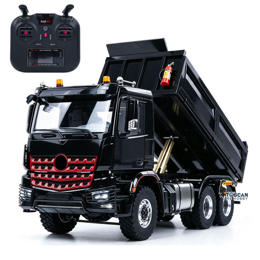 2Speed 6x6 Metal Chassis 1/14 Radio Controlled Hydraulic Dumper Truck 3348 Tipper Differential Axle Light Sound HotRC Radio 2026 PNP