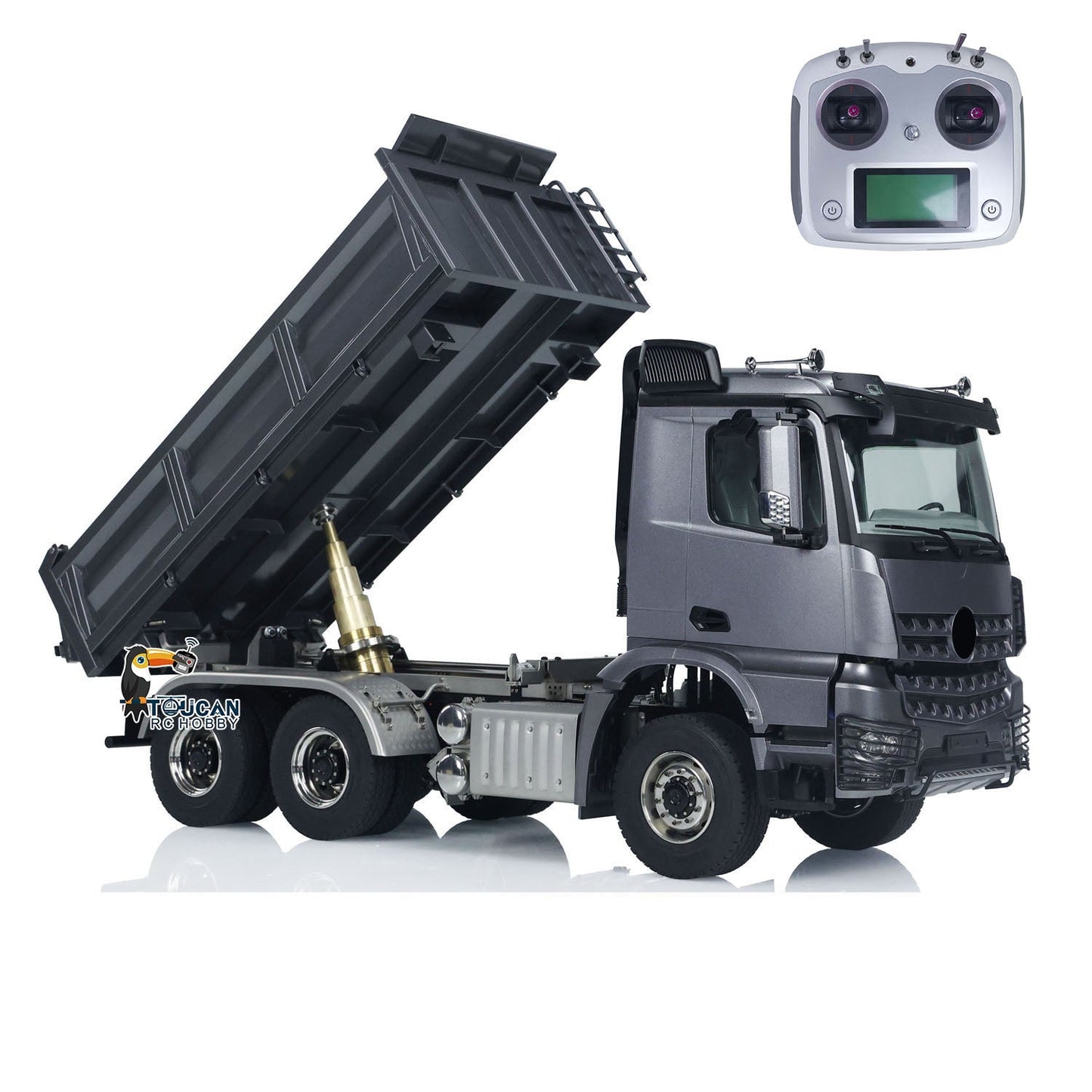 1/14 6x6 Hydraulic RC Dump Truck Metal Tipper Car FlySky I6S