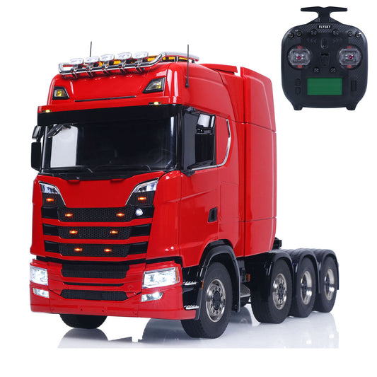 8X8 1/14 RC Tractor Truck 770S Metal Transmission W/ Transfer Case 3Speed Gearbox Light Sound System Painted Model No Charger