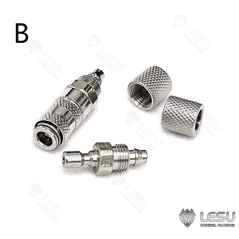 Metal 1/14 LESU Tubing Connector / Plugging Nozzle for TAMIYA RC Dumper Truck Hydraulic System