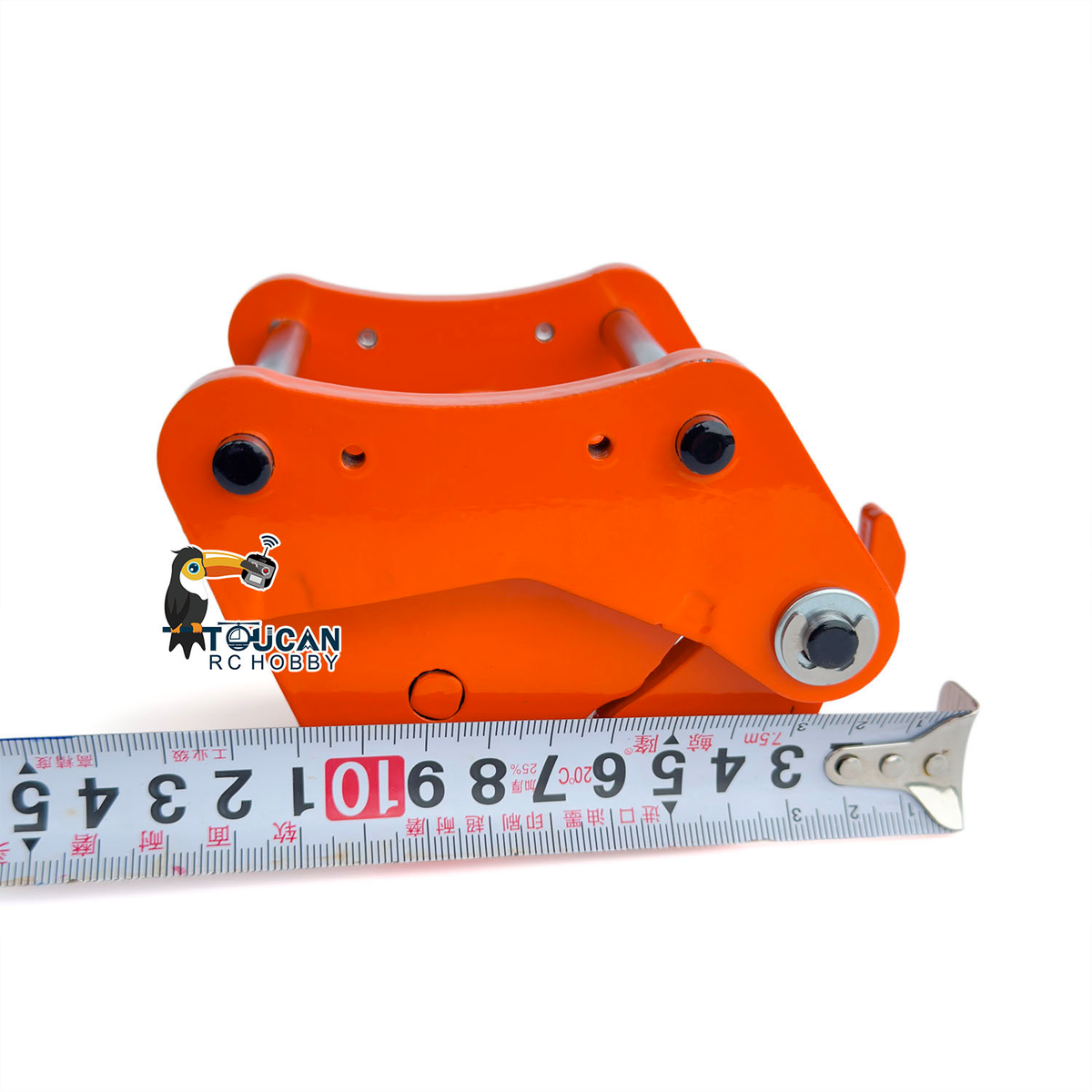 TOUCAN 1/8 Metal RC Excavator Attachments for 385CF Hydraulic Digger, Ripper, Bucket, Rake, Quick Coupler & Construction Model