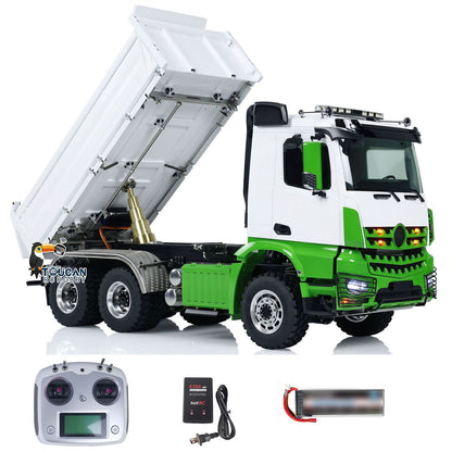 LESU 1/14 3 essieux 3 voies à bascule RC Dumper hydraulique Radio Batterie RTR