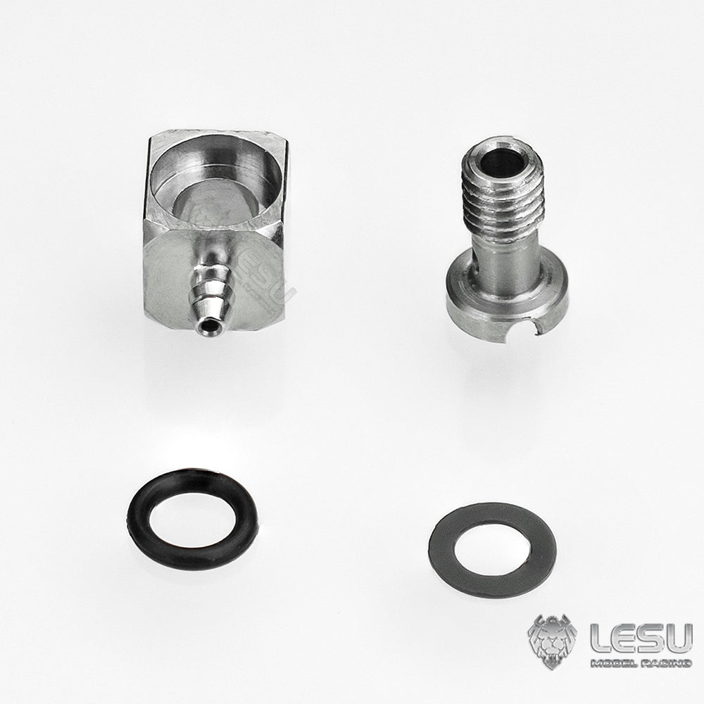 Buse droite LESU M3 en acier inoxydable pour tuyau d'huile hydraulique 2x1 mm pour camions RC