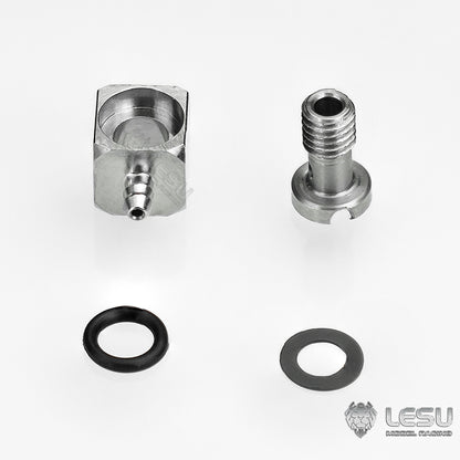 Buse droite LESU M3 en acier inoxydable pour tuyau d'huile hydraulique 2x1 mm pour camions RC