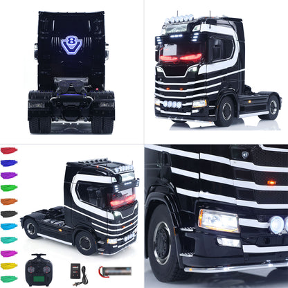 Unitru 05 770S 1/14 RC Tractor Truck 4x4 Metal Chassis RTR 3Speed Gearbox Remote Control Lorry Car Smoke Light Sound ST8 Battery