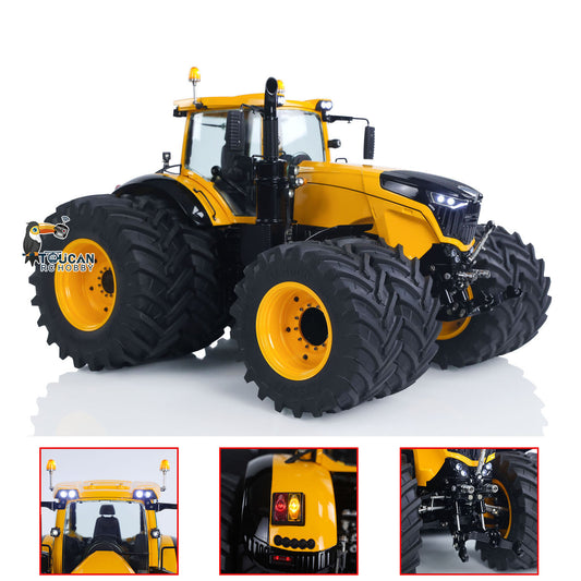 LESU 4x4 90% Metal Body 1/14 RC Hydraulic Tractor AOUE 1050 Radio Controlled Agricultural Vehicle Light Smoking Simulation Sound