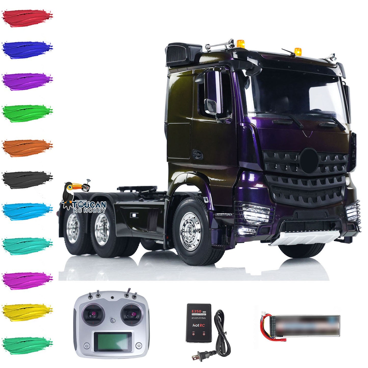 1/14 RC Tractor Truck 6x4 RC Car Painted Assembled Model