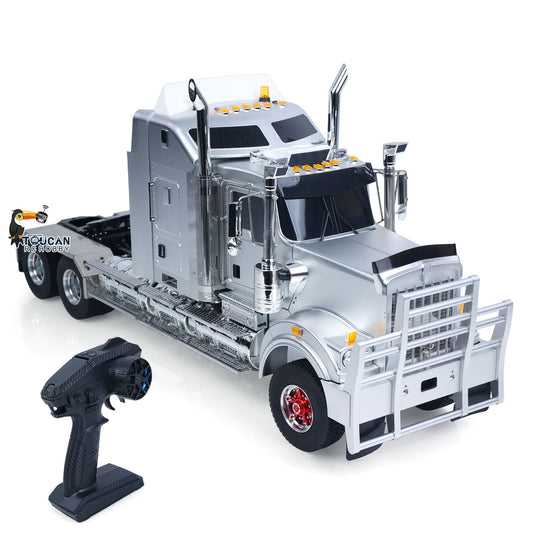 JDM 518K 6x4 1/14 Metal Remote Control Tractor Truck C509 2 Speed Gearbox RC Lorry Car Motor ESC Light Sound System RTR Model