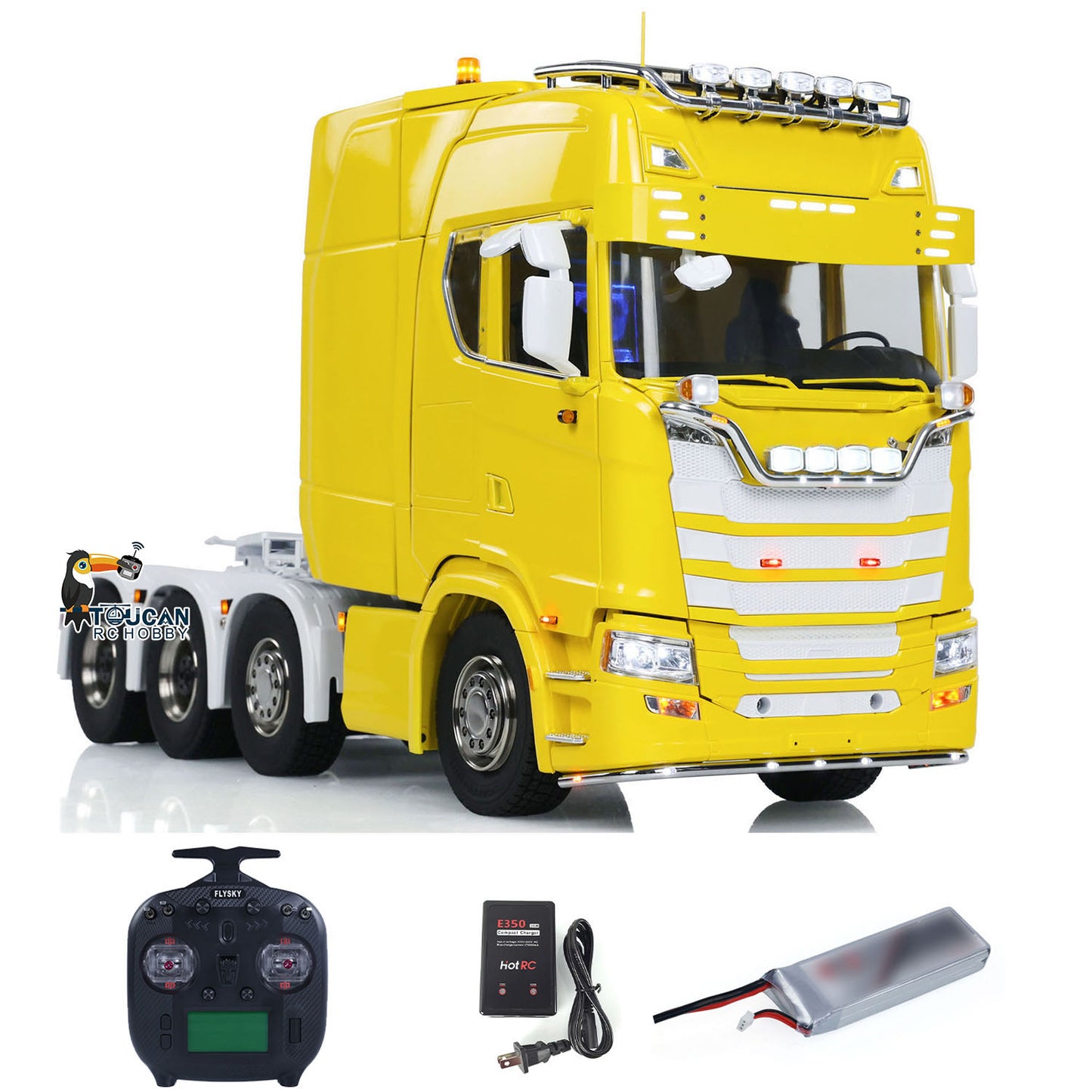 Camion tracteur 770S 1/14 RC 8x8 RTR Châssis métallique pour voiture électrique Boîte de vitesses à 3 vitesses