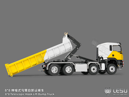 Deposit New Product Pre-order LESU 1/14 Metal 8x8 Roll-Off Truck Full Dump RC Construction Vehicle