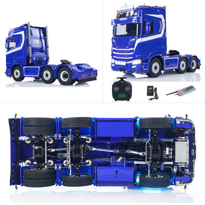TOUCAN 770S 1/14 RC Tractor Truck 6X6 Metal Chassis Axle Locks 3Speed RTR Smoke Sound Light Unit Cabin Suspension ST8