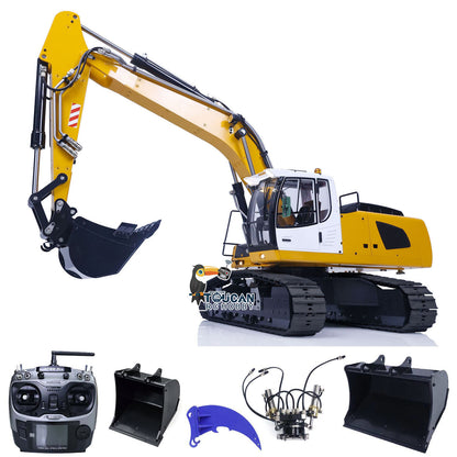 MTM 1/14 946 RC 2 Arms ARTR Metal Hydraulic Tracked Excavator Digger With Ripper Grab Tiltable Bucket