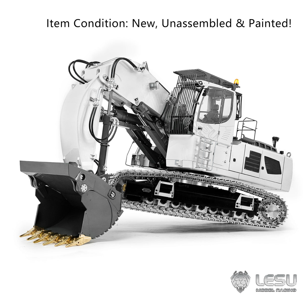 LESU LR956 1/14 Metal RC Hydraulic Front Shovel Excavator B0031 Dual Pumps KIT/PNP/RTR Digger with 7CH Valve Light System Simulated GPS