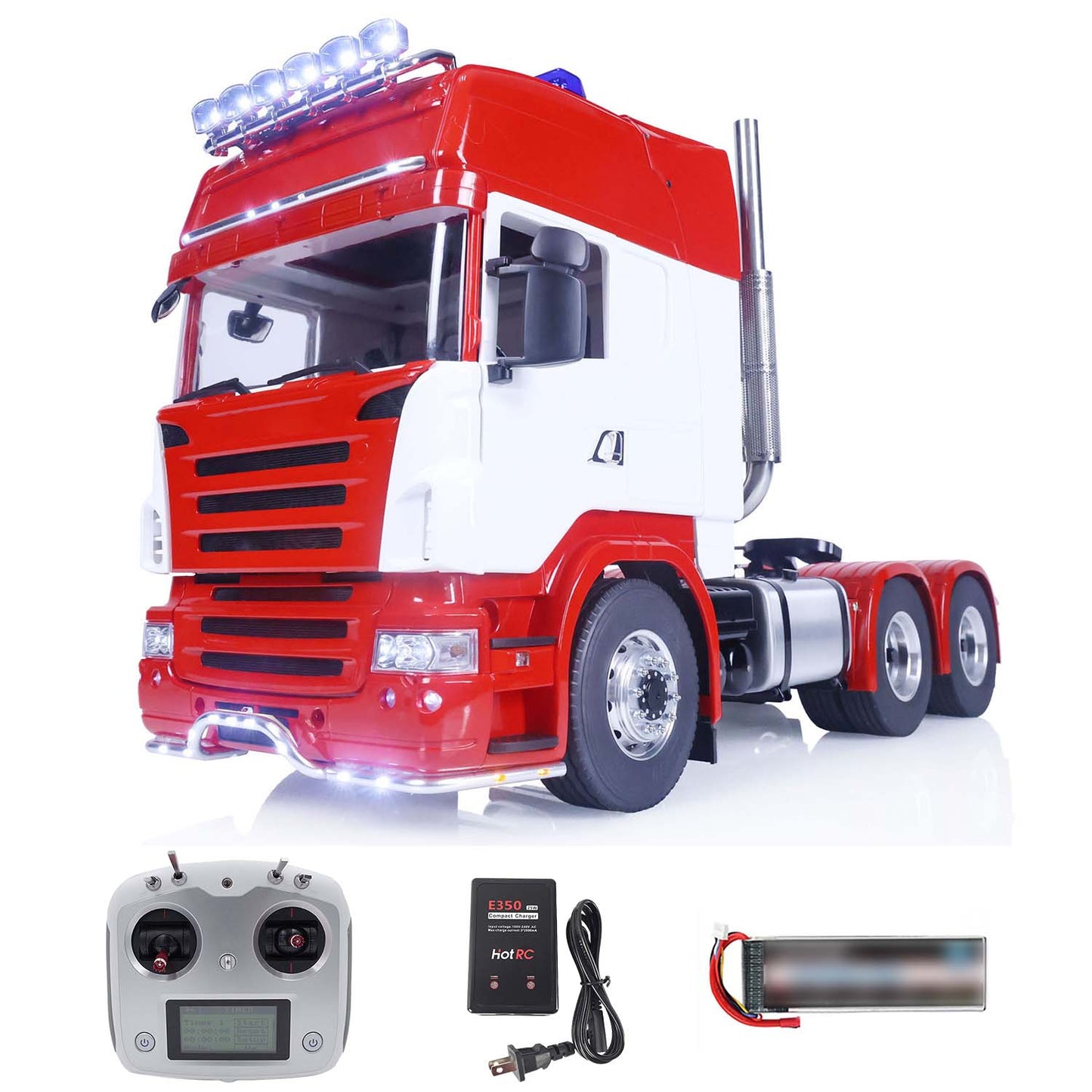 TOUCAN 1/14 RC Car 6X6 RTR Remote Control Tractor Truck Metal Chassis Sounds Light