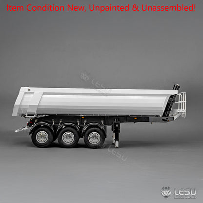 LESU 3Axles Metal 1/14 RC Hydraulic Dump Trailer for DIY TAMIYA Tractor Truck Radio Controlled Lorry Car Vehicle R62 R770S
